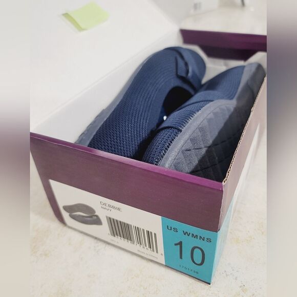 Gloria Vanderbilt Women's 10 Debbie Stretch Knit Flat Lightweight Navy Blue NIB - Picture 6 of 8